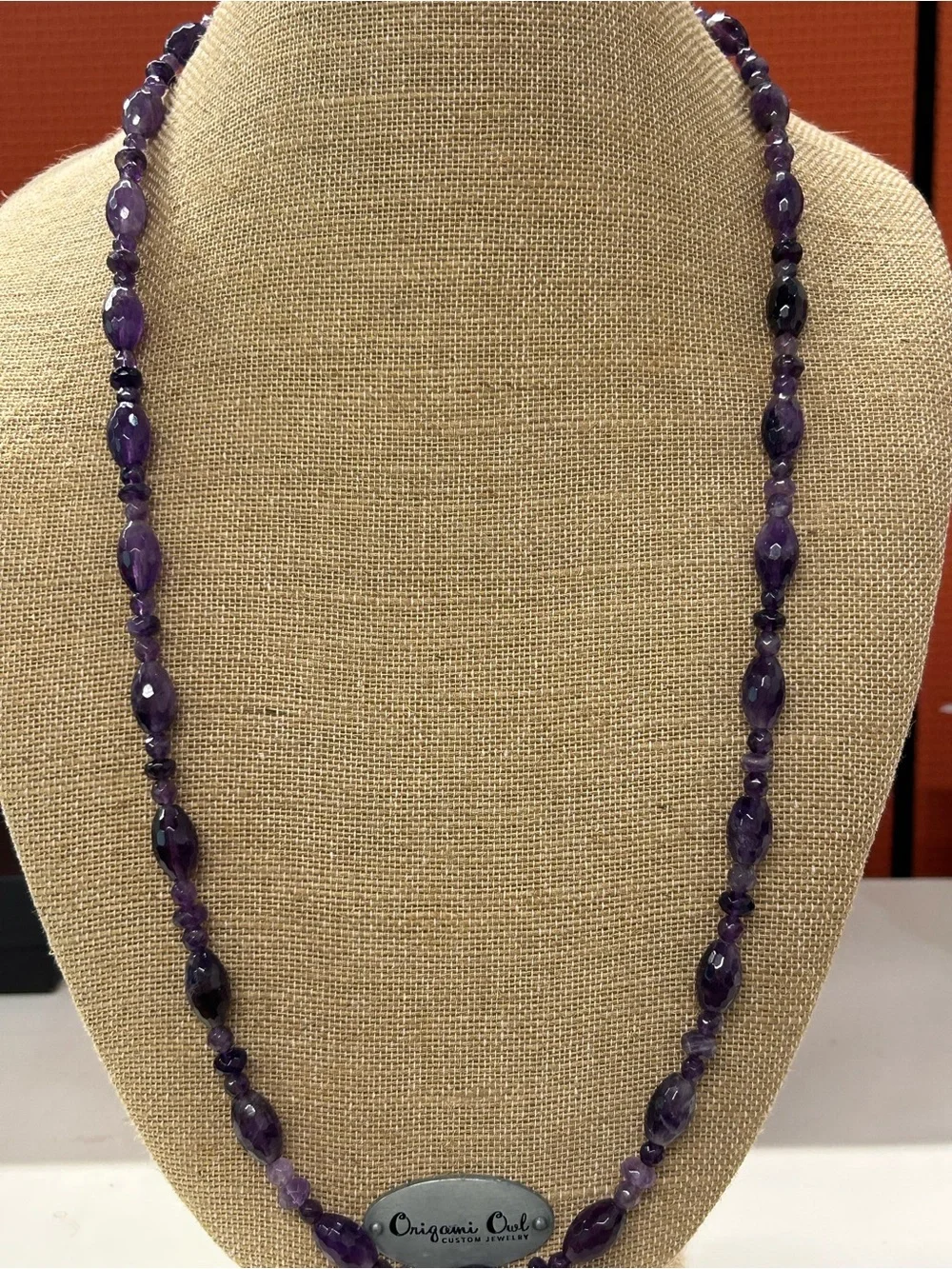 Jay King Desert Rose faceted Amethyst necklace 18”